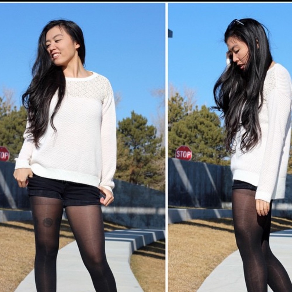 Light Pink ASOS Sweater with lace detail